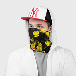 Бандана-труба Жёлтые краски герб, цвет: 3D-принт — фото 2