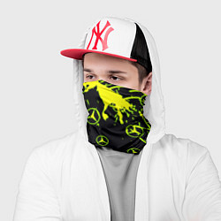 Бандана-труба Mercedes кислотные логотипы, цвет: 3D-принт — фото 2