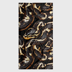 Бандана-труба Змея черно-белая, цвет: 3D-принт — фото 2