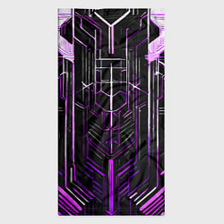 Бандана-труба Purple lines on a black background, цвет: 3D-принт — фото 2