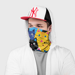 Бандана-труба Много цветных котиков, цвет: 3D-принт — фото 2