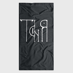 Бандана-труба Таня - белая надпись вязью, цвет: 3D-принт — фото 2