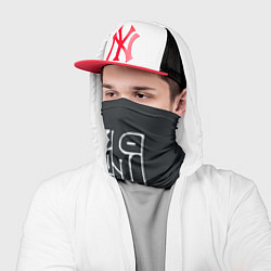 Бандана-труба Таня вязью - белая надпись, цвет: 3D-принт — фото 2