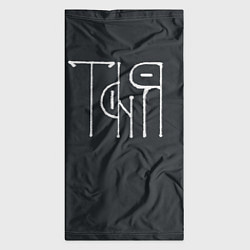 Бандана-труба Таня вязью - белая надпись, цвет: 3D-принт — фото 2