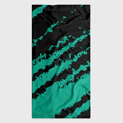 Бандана-труба The color is black and turquoise, цвет: 3D-принт — фото 2