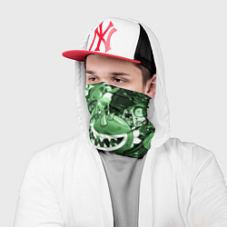 Бандана-труба Растения против зомби в зеленом цвете, цвет: 3D-принт — фото 2