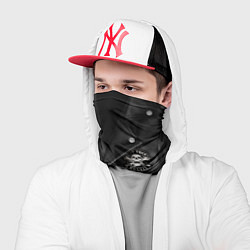 Бандана-труба Косуха байкерская с нашивками, цвет: 3D-принт — фото 2