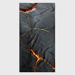 Бандана-труба Серая текстура с золотым изломом, цвет: 3D-принт — фото 2