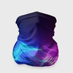 Бандана-труба Звуковая волна неоновый узор, цвет: 3D-принт
