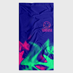 Бандана-труба Nirvana fire neon, цвет: 3D-принт — фото 2