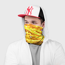 Бандана-труба Золотые блестящие волны, цвет: 3D-принт — фото 2