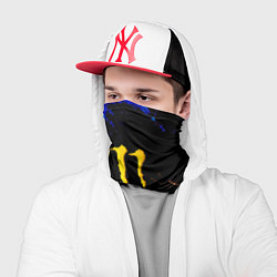 Бандана-труба Monster energy огненные краски, цвет: 3D-принт — фото 2