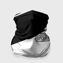 Бандана-труба PUBG черно белые краски, цвет: 3D-принт