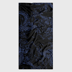 Бандана-труба Синий дракон на черном, цвет: 3D-принт — фото 2
