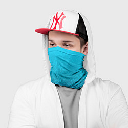 Бандана-труба Лазурный голубой текстурный градиент, цвет: 3D-принт — фото 2