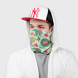 Бандана-труба Слоны и мандалы паттерн в индийской стилистике, цвет: 3D-принт — фото 2