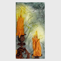 Бандана-труба Две горящие свечи в темноте, цвет: 3D-принт — фото 2