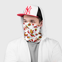 Бандана-труба Русский народный орнамент в стиле росписей Северно, цвет: 3D-принт — фото 2