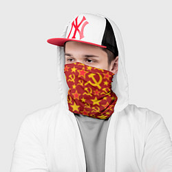 Бандана-труба Серп и молот паттерн, цвет: 3D-принт — фото 2