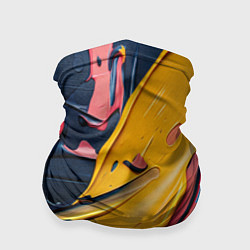 Бандана-труба Мазки акриловой краски, цвет: 3D-принт