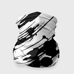 Бандана-труба Брызги и штрихи черной краски, цвет: 3D-принт