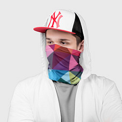 Бандана-труба Цветные квадраты, цвет: 3D-принт — фото 2