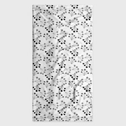 Бандана-труба Черно белый ягодный узор ретро, цвет: 3D-принт — фото 2