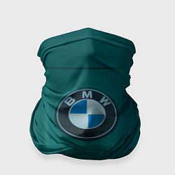 Бандана-труба Логотип BMW на зелёном фоне, цвет: 3D-принт