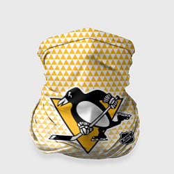 Бандана-труба Питтсбург Пингвинз - желтый и белый, цвет: 3D-принт