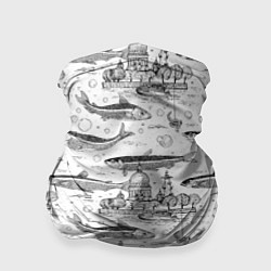 Бандана Корюшка и рыбалка в Питере паттерн