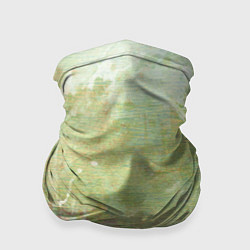 Бандана-труба Абстракция - white waves on green background, цвет: 3D-принт