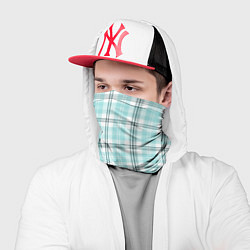 Бандана-труба Checkered light blue, цвет: 3D-принт — фото 2