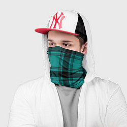 Бандана-труба Checkered dark blue, цвет: 3D-принт — фото 2