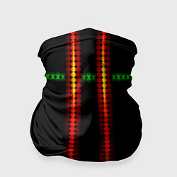 Бандана Neon black green circles