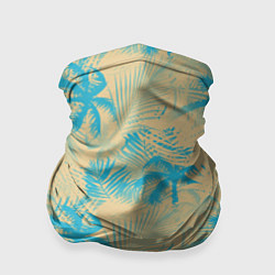Бандана-труба Palm light blue beige, цвет: 3D-принт