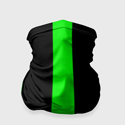 Бандана-труба Color green black lines, цвет: 3D-принт
