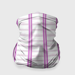 Бандана Color white cage pink line