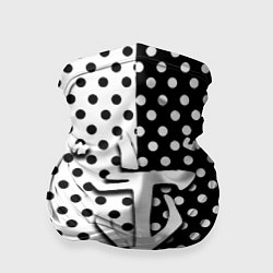 Бандана Doom точки черно белые