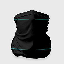 Бандана-труба Color black blue stripes, цвет: 3D-принт