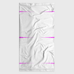 Бандана-труба Color white blue pink stripes, цвет: 3D-принт — фото 2