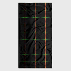 Бандана-труба Color black orange green crosses, цвет: 3D-принт — фото 2