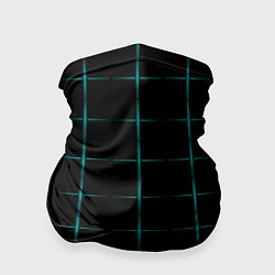 Бандана-труба Color black blue crosses, цвет: 3D-принт