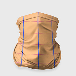 Бандана-труба Color beige blue cross, цвет: 3D-принт