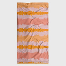 Бандана-труба Полосы зигзагообразные оранжево-розовые, цвет: 3D-принт — фото 2