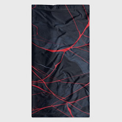 Бандана-труба Мраморные узоры из переплетений красных линий, цвет: 3D-принт — фото 2