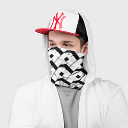 Бандана-труба Три буквы: чёрные, цвет: 3D-принт — фото 2