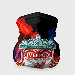 Бандана-труба Liverpool огненный стиль текстура, цвет: 3D-принт