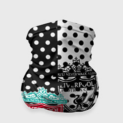 Бандана-труба Liverpool черно белые точки, цвет: 3D-принт