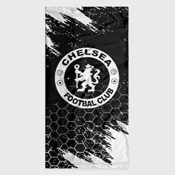 Бандана-труба Челси соты черно белые краски, цвет: 3D-принт — фото 2