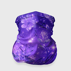 Бандана Цветочный индиго с искрами